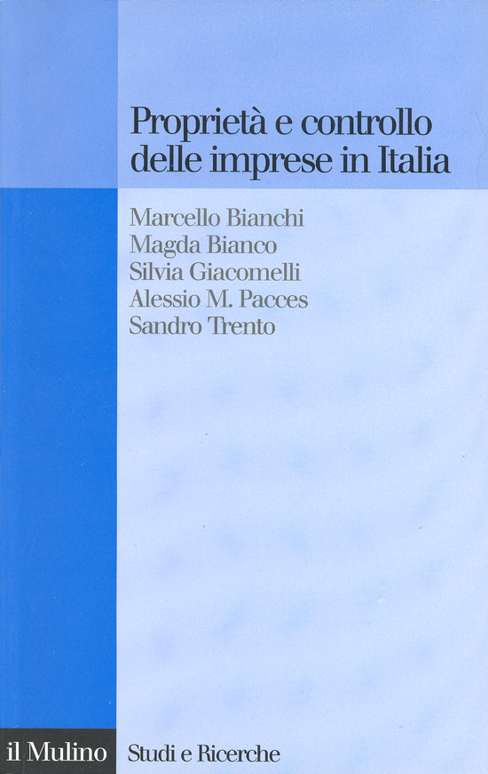 Copertina del libro Proprietà e controllo delle imprese in Italia